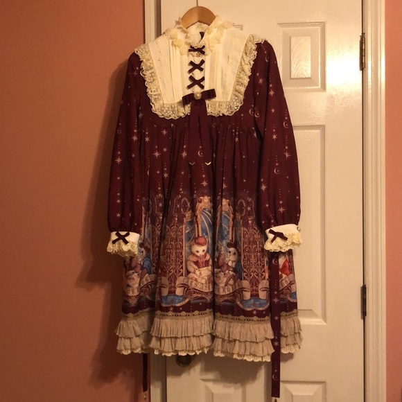 Sold - Honey Honey Cats Astrology Lolita OP Dress Set - Picture 8 of 17